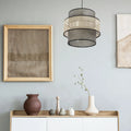 Suspension Luminaire en Rotin - Doblo Rotin (Beige/ Gris)