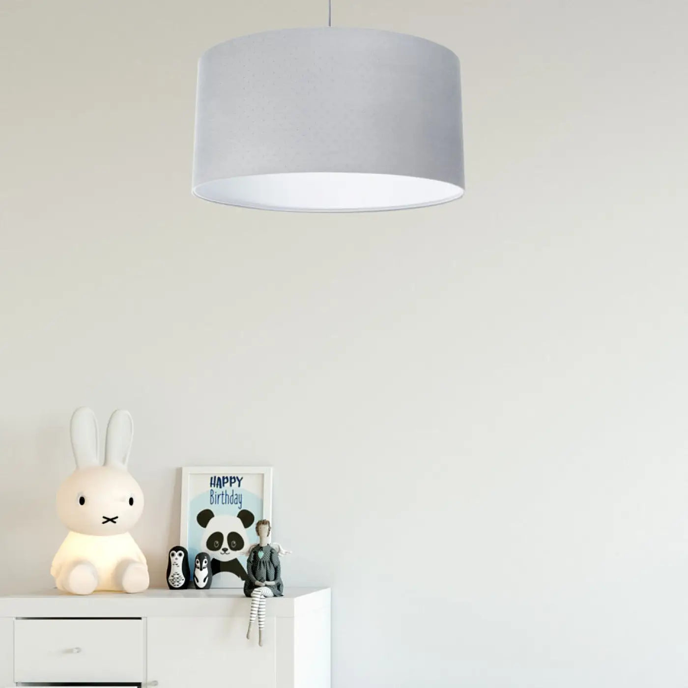 Suspension Luminaire - Classic Jasmin (Gris Clair/Blanc)