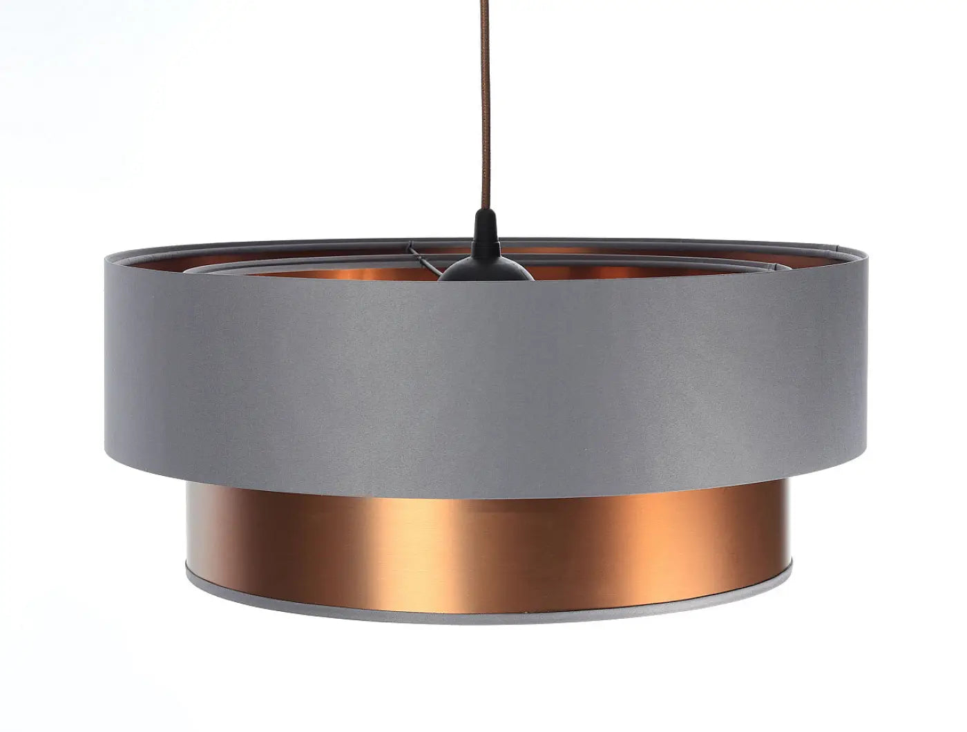 Suspension Luminaire Design - Duo (Gris/Cuivré)