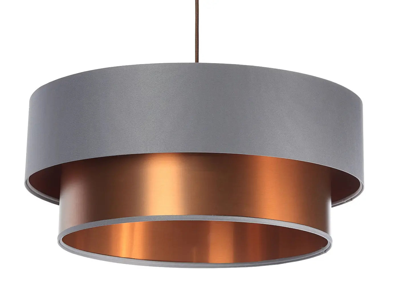 Suspension Luminaire Design - Duo (Gris/Cuivré)