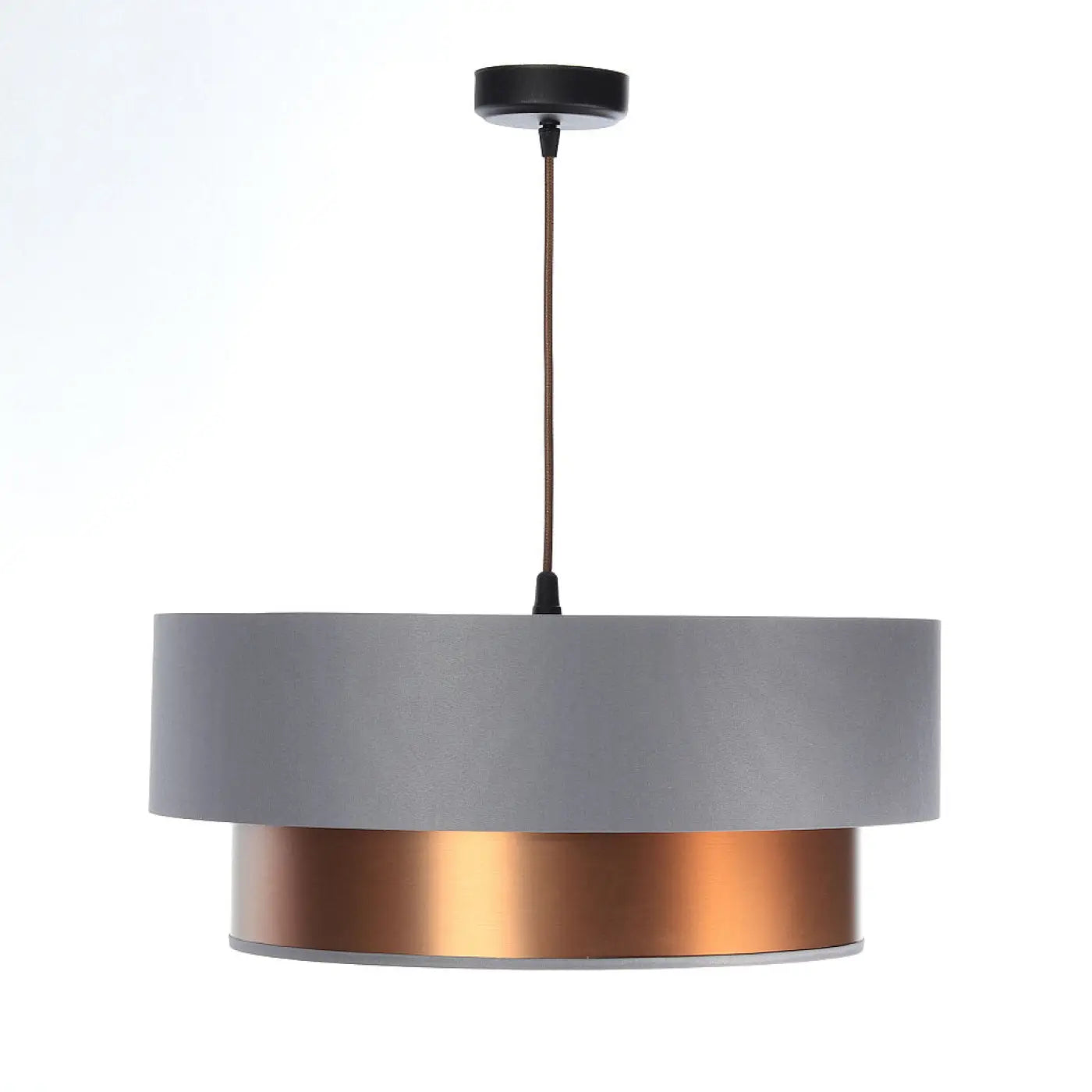 Suspension Luminaire Design - Duo (Gris/Cuivré)
