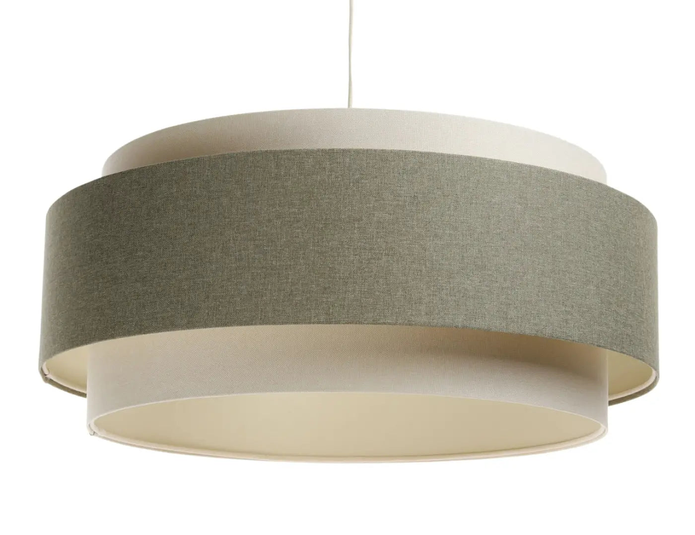 Suspension Luminaire Chic - Doblo Boho Elegant (Gris Vert/ Ecru/ Blanc Crème)
