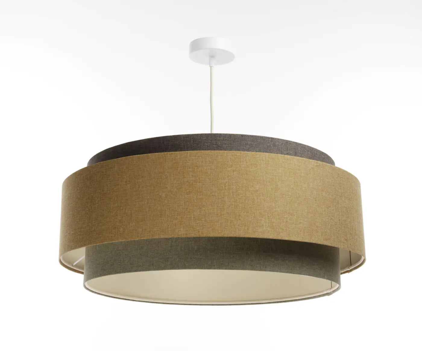 Suspension Luminaire Design - Doblo Boho Elegant (Gris Vert/ Marron Gris/ Ecru/Moutarde)