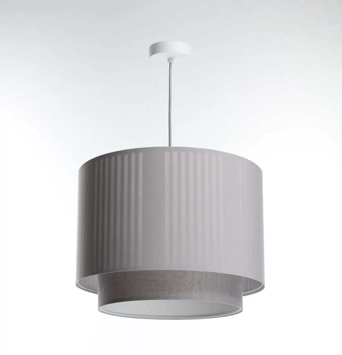 Suspension Luminaire Design en Tissu - Duo Lami Line (Gris)