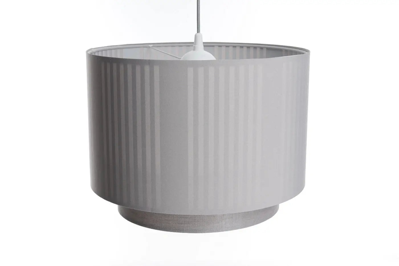 Suspension Luminaire Design en Tissu - Duo Lami Line (Gris)