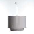 Suspension Luminaire Design en Tissu - Duo Lami Line (Gris)
