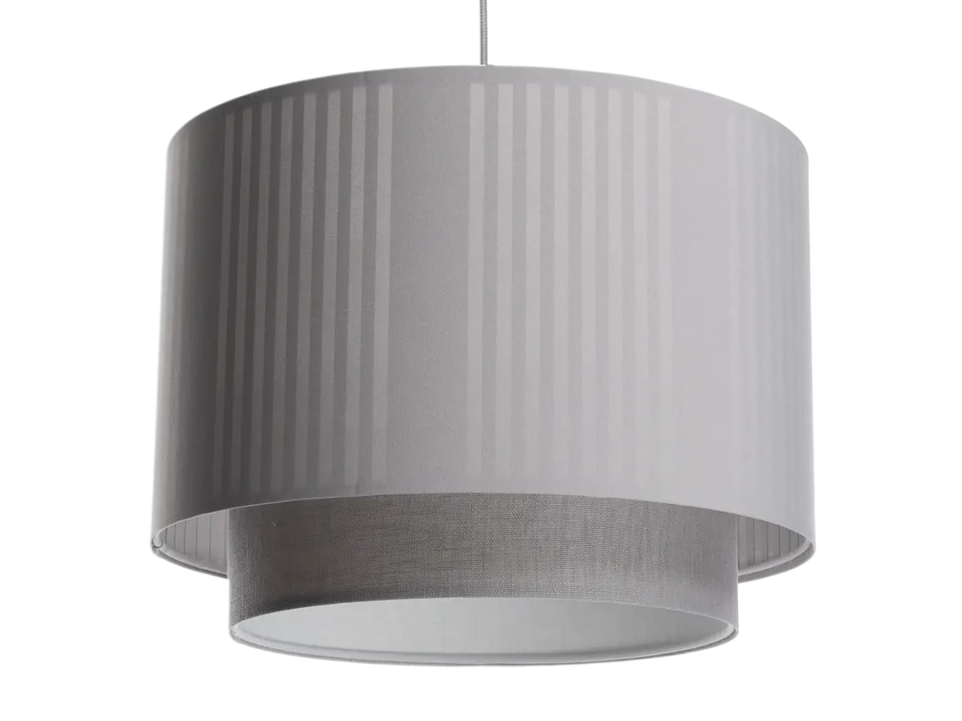 Suspension Luminaire Design en Tissu - Duo Lami Line (Gris)