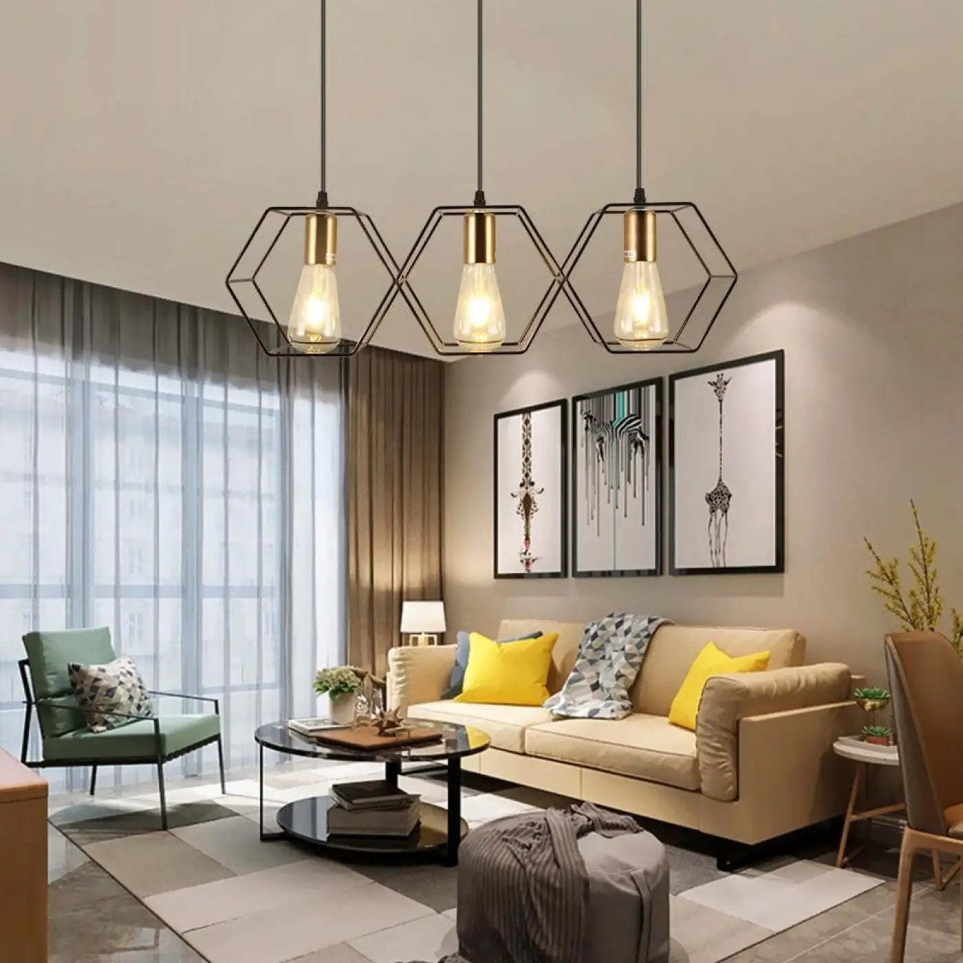 Suspension Luminaire Industriel - Cage