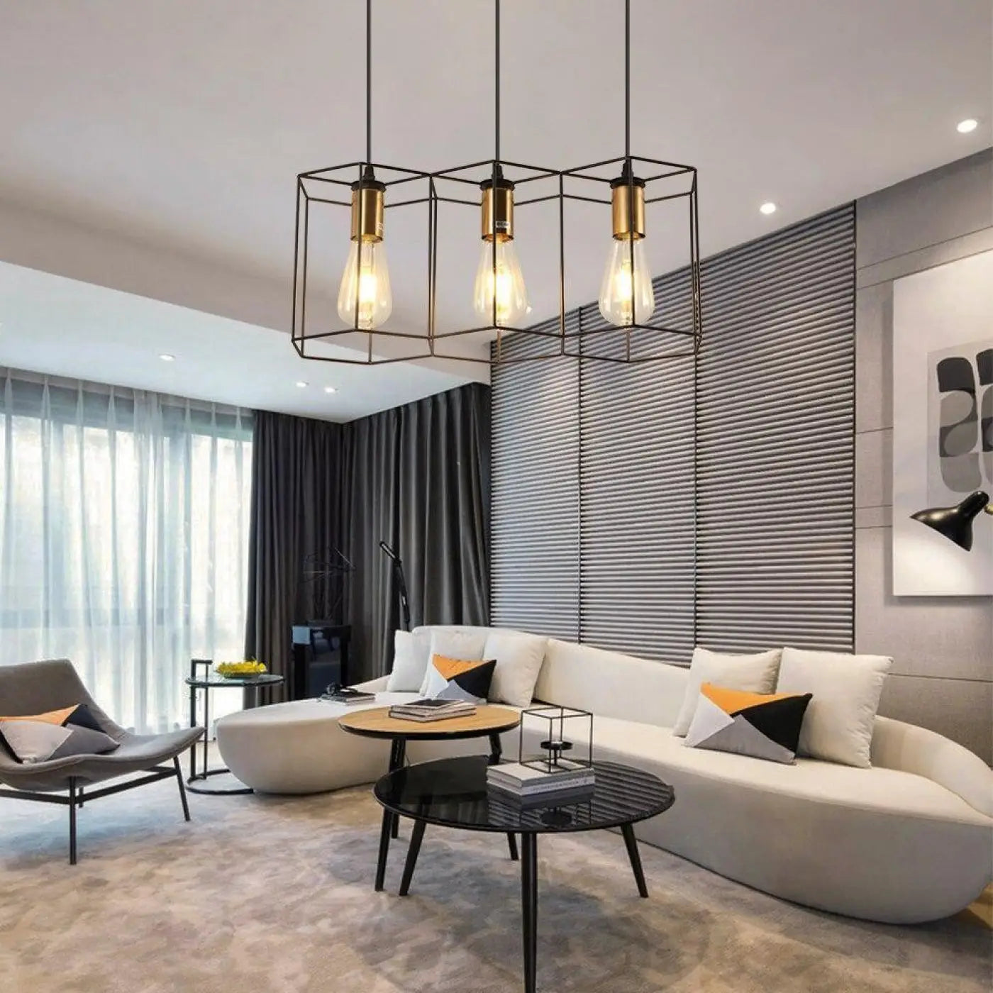 Suspension Luminaire Industriel - Cage