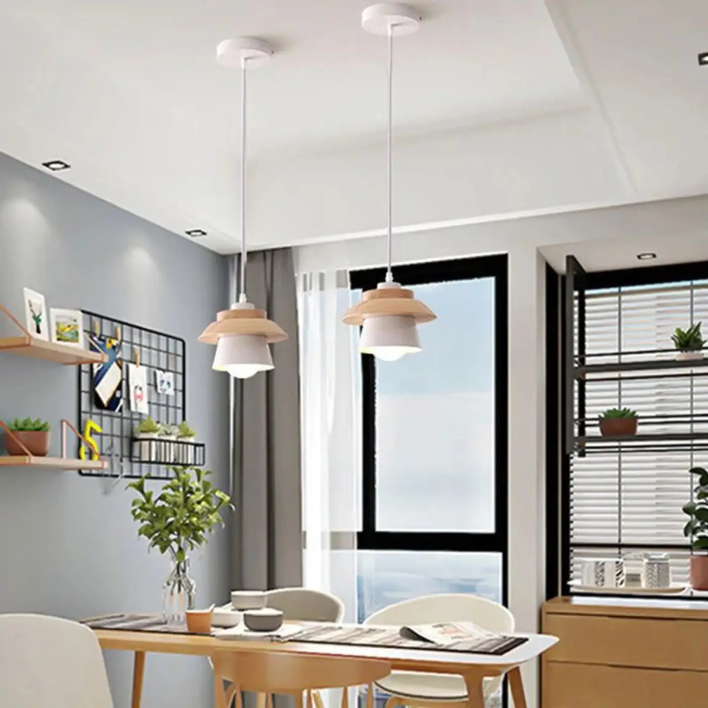 Suspension Luminaire en Bois - Stakia