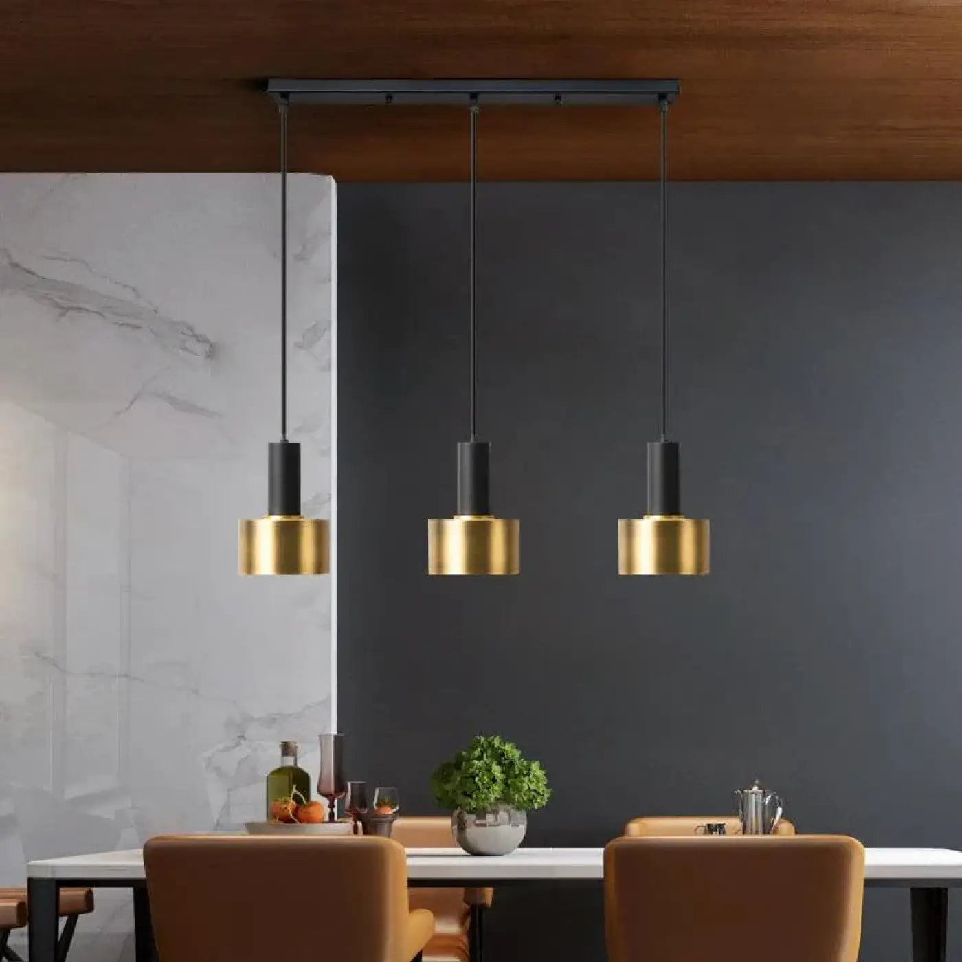 Suspension Luminaire en Laiton - Laiton