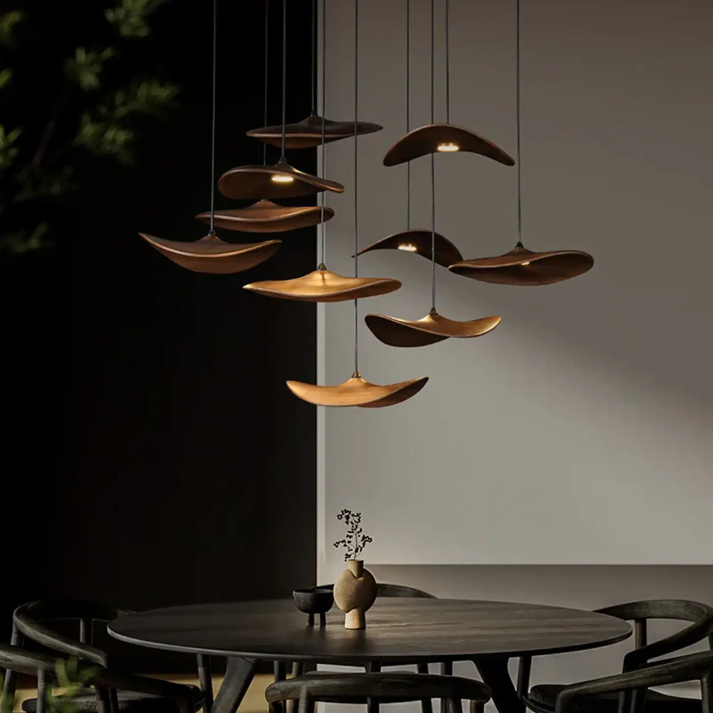 Suspension Luminaire Moderne en Bois - Carafter