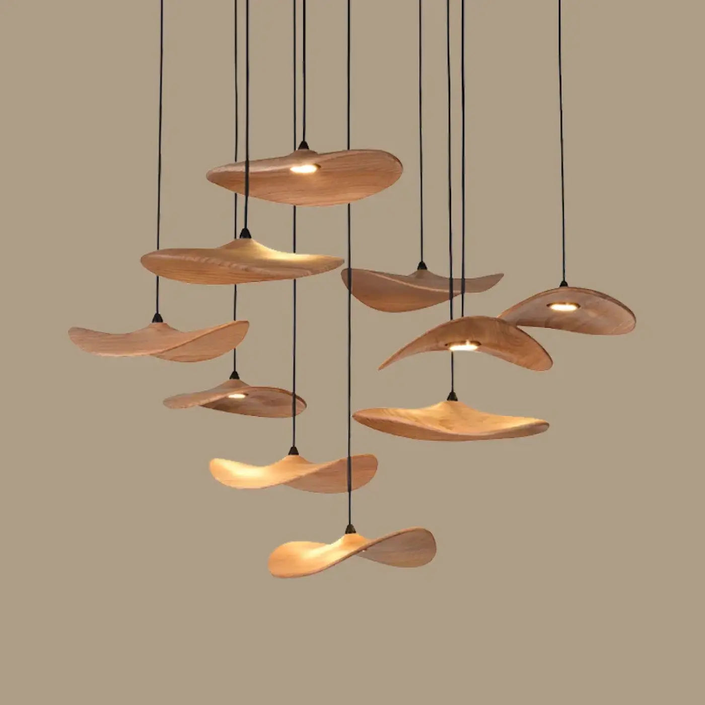 Suspension Luminaire Moderne en Bois - Carafter