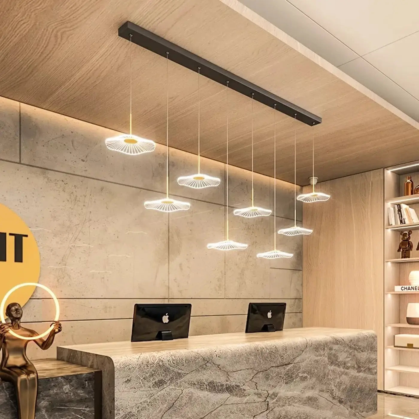 Suspension Luminaire Design en Verre - Lotusa