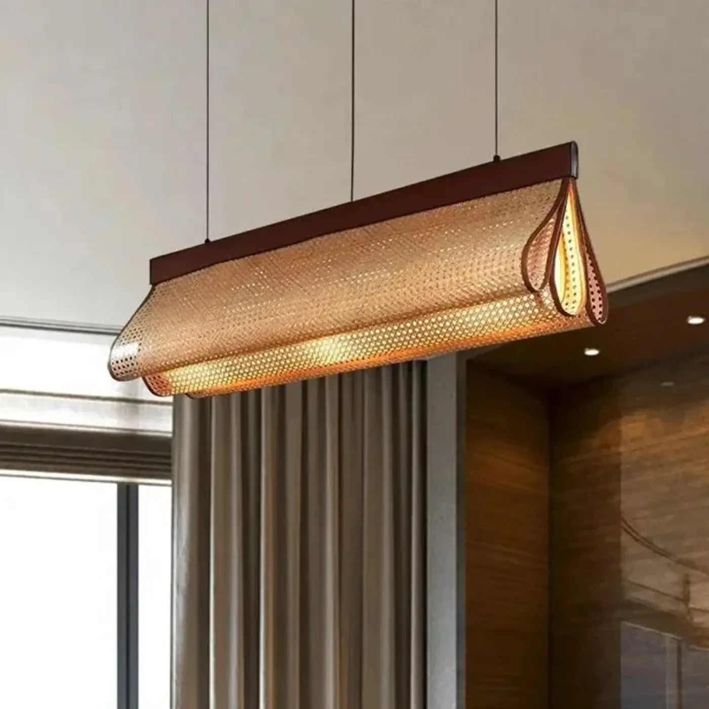 Suspension Luminaire Design en Rotin - Wabina