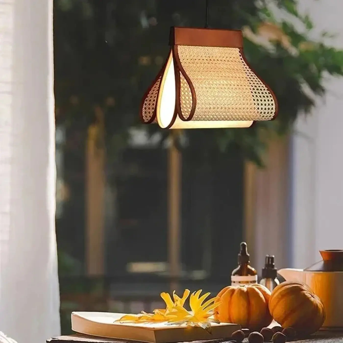 Suspension Luminaire Design en Rotin - Wabina