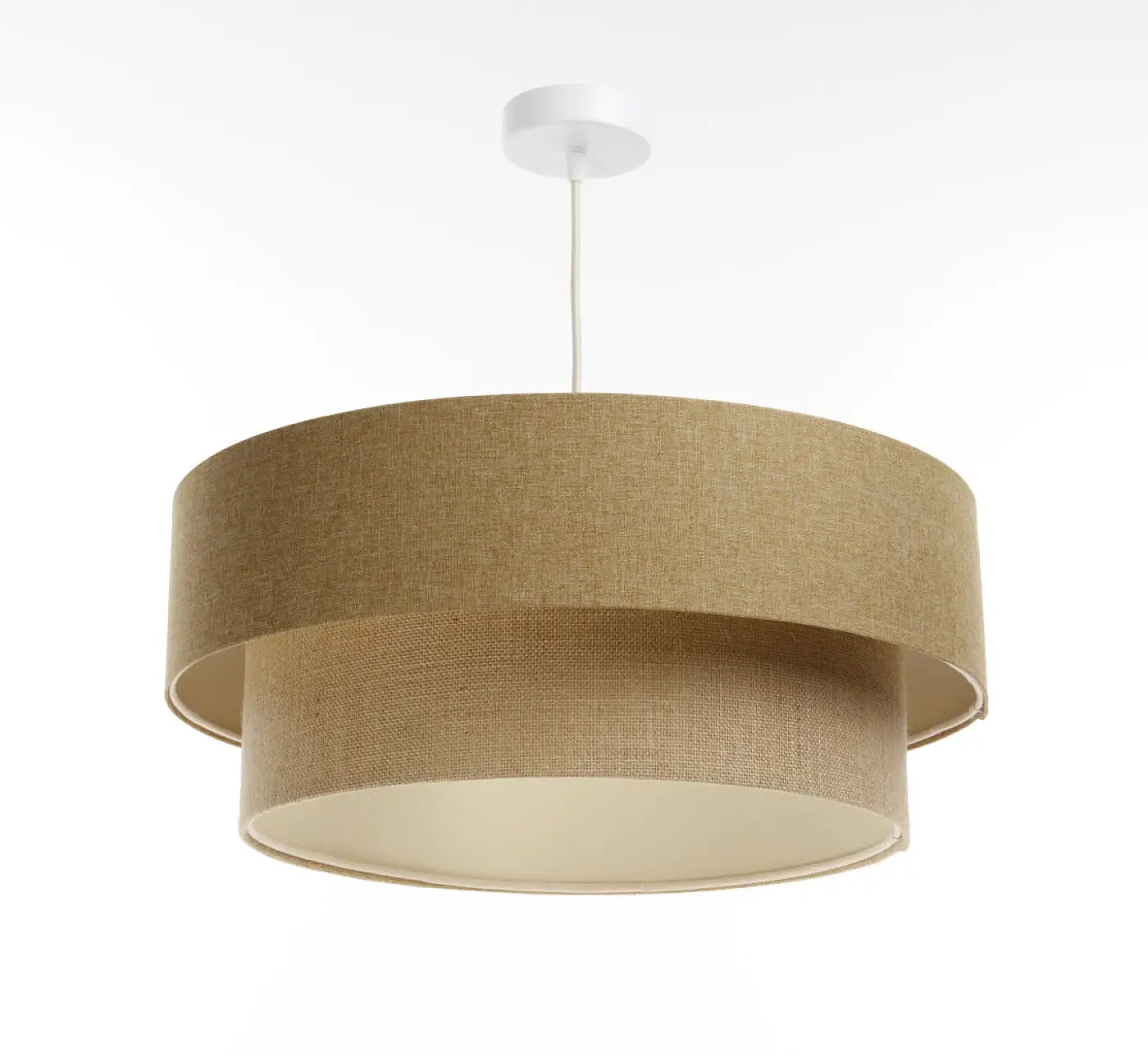Suspension Luminaire Moderne - Duo Boho Elegant (Marron/Beige/Ecru)