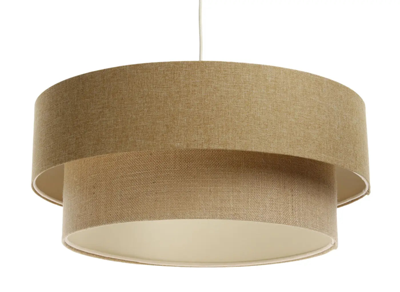 Suspension Luminaire Moderne - Duo Boho Elegant (Marron/Beige/Ecru)