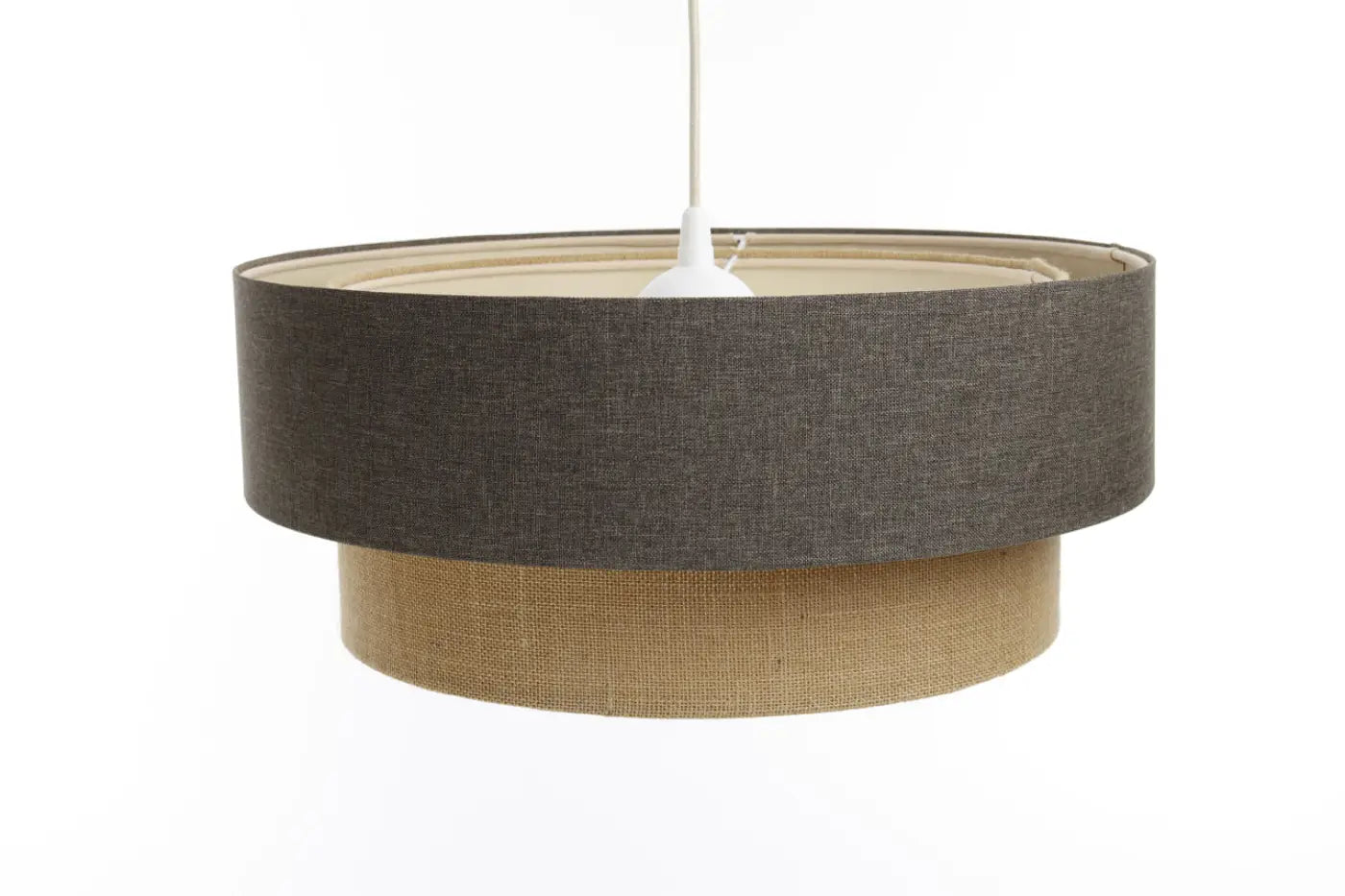 Suspension Luminaire Moderne - Duo Boho Elegant (Marron Gris/Beige/Ecru)