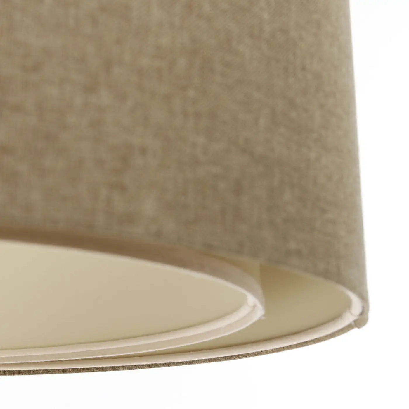 Suspension Luminaire Boheme en Tissu - Duo Boho Elegant (Marron Sable/Écru)