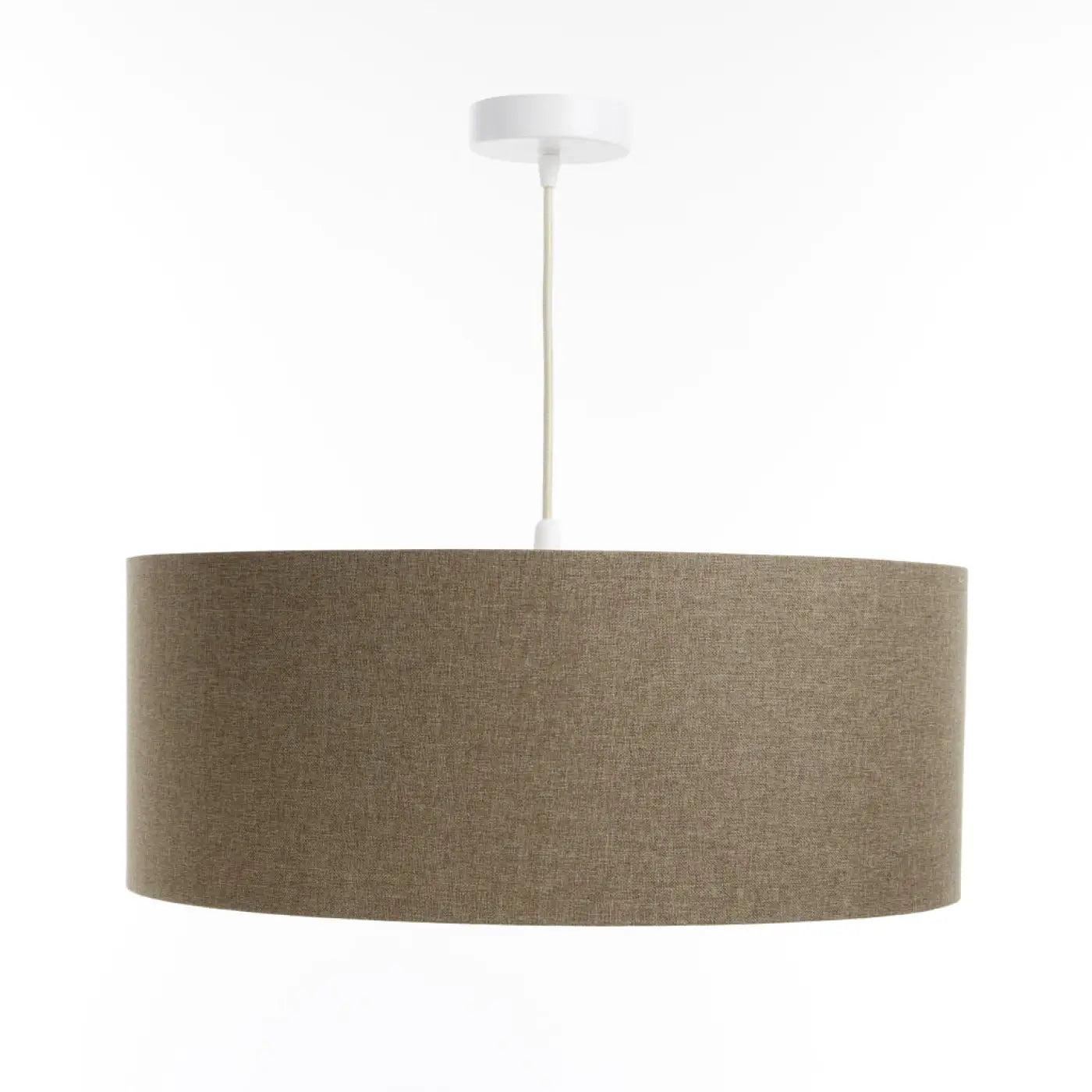 Suspension Luminaire Boheme en Tissu - Duo Boho Elegant (Marron Sable/Écru)