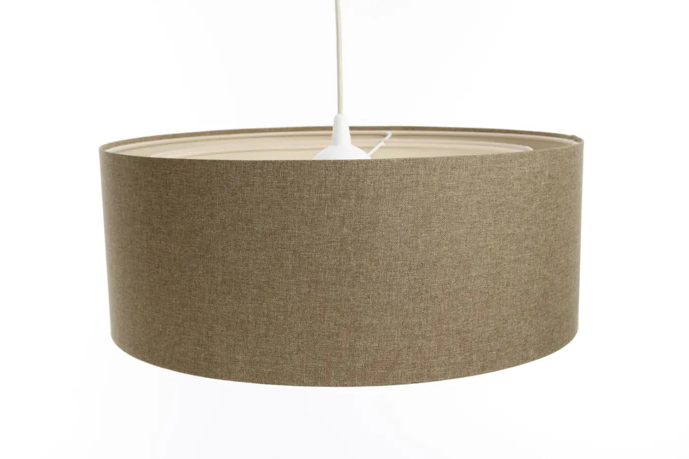 Suspension Luminaire Boheme en Tissu - Duo Boho Elegant (Marron Sable/Écru)