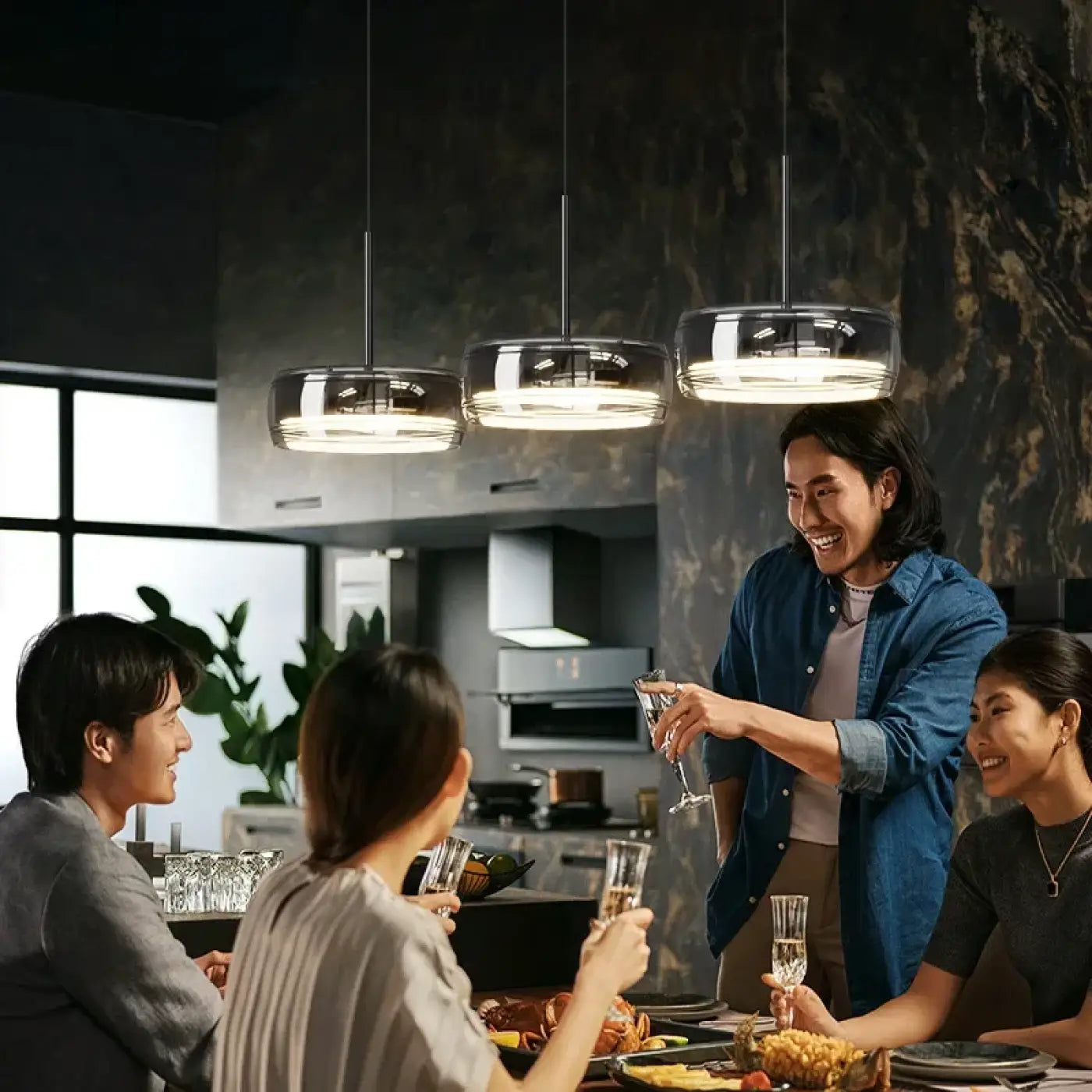 Suspension Luminaire Minimaliste en Verre - Simpa