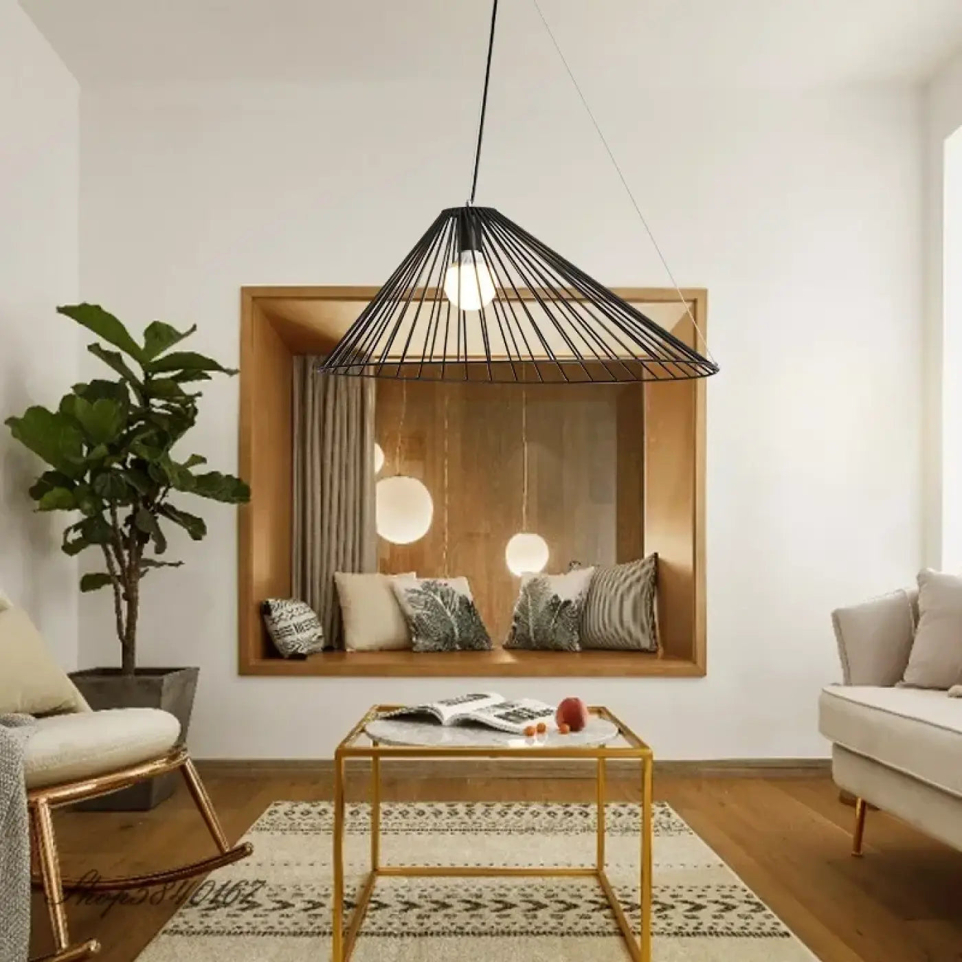 Suspension Luminaire Minimaliste en Metal - Tigoan