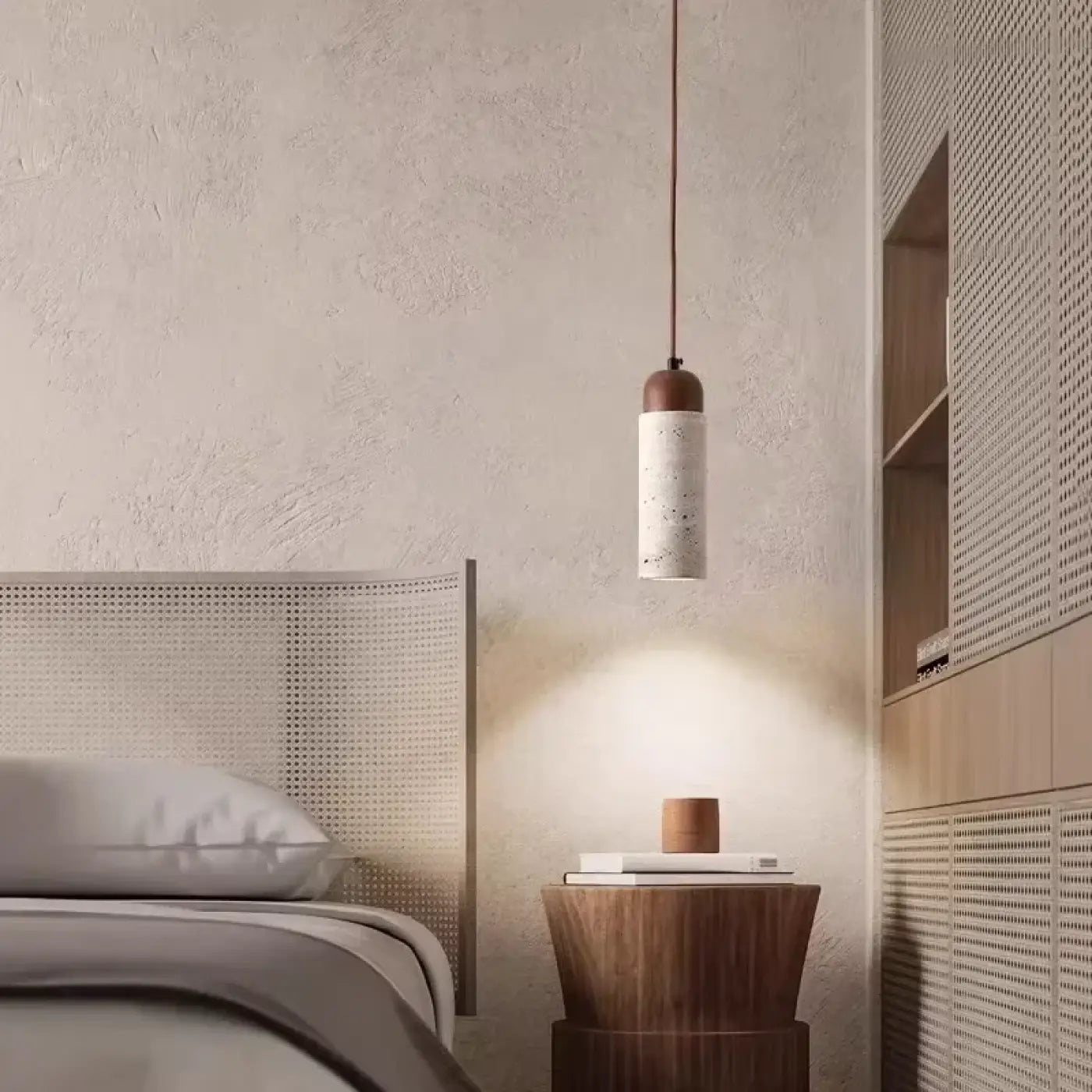Suspension Luminaire Minimaliste en Bois - Bina