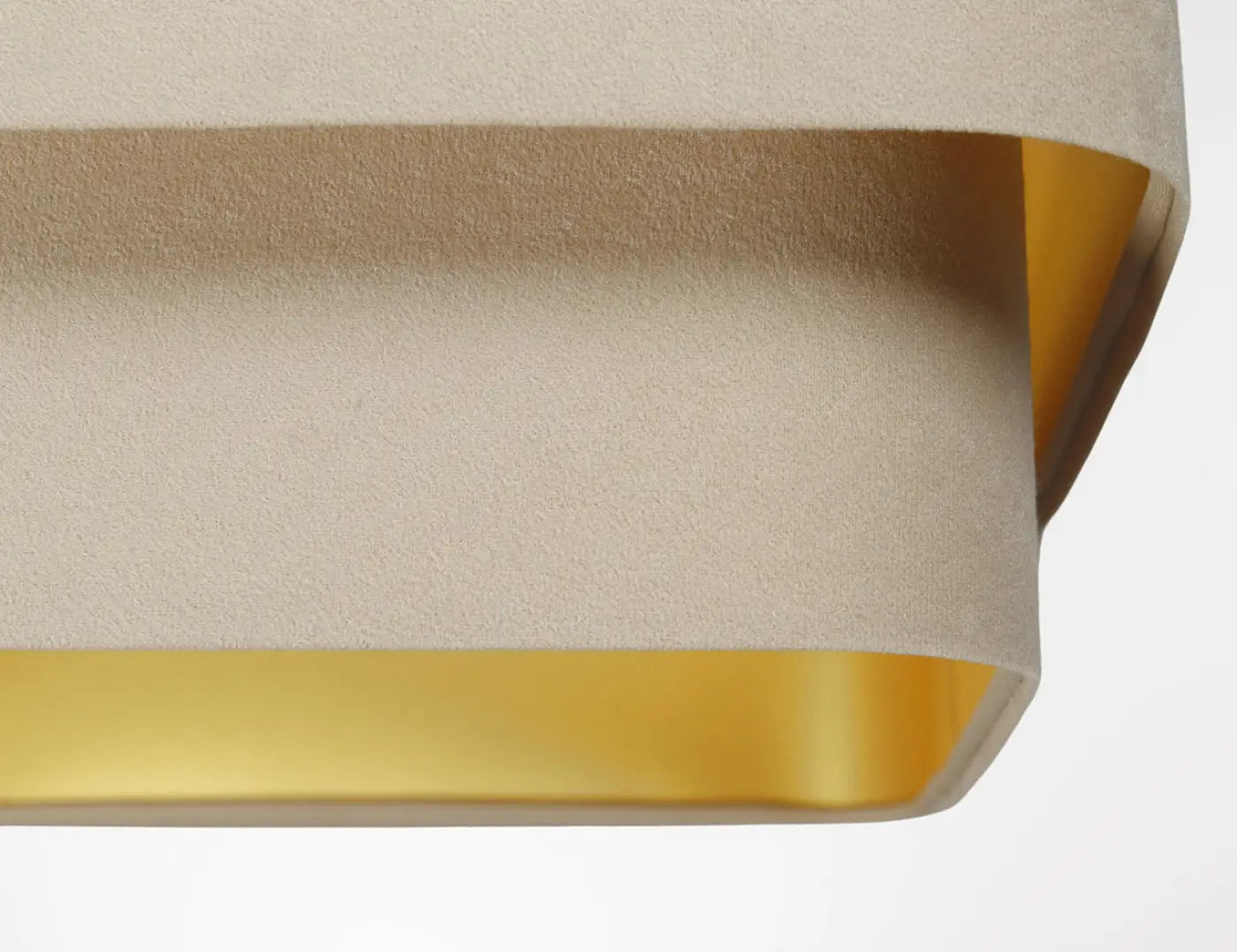 Suspension Luminaire Moderne - Kwadro Duo Velour (Beige)