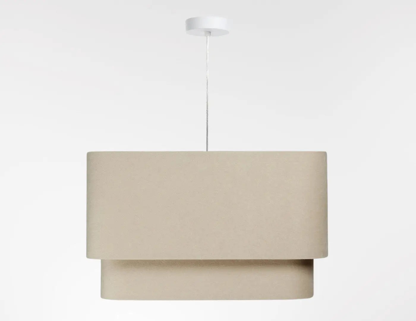 Suspension Luminaire Moderne - Kwadro Duo Velour (Beige)