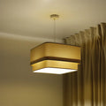 Suspension Luminaire Moderne - Kwadro Duo Velour (Beige)