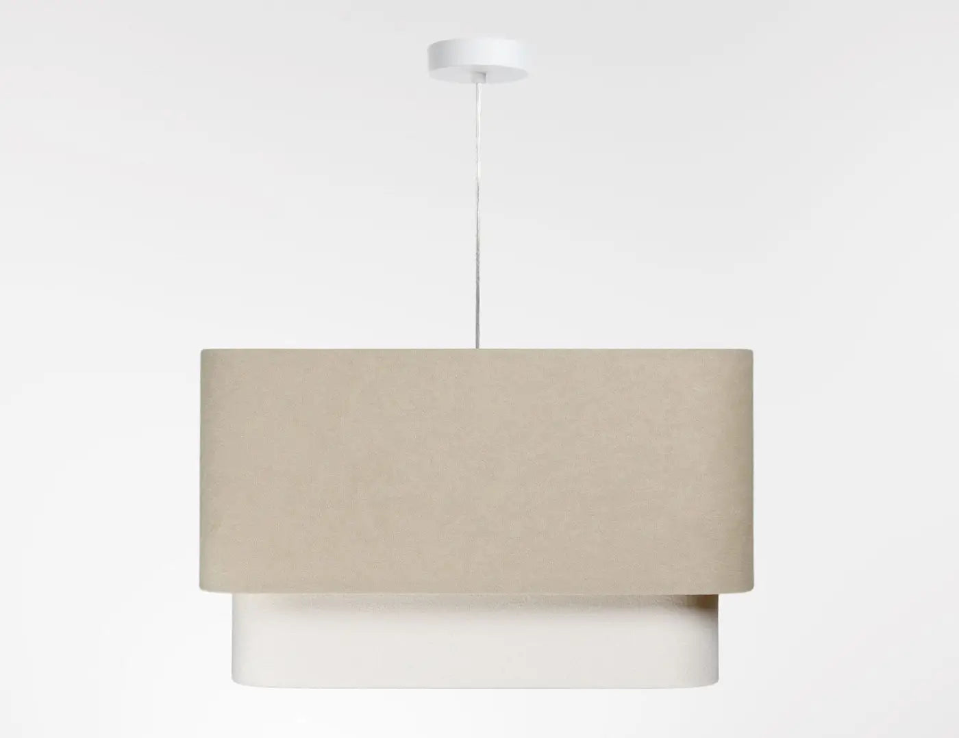 Suspension Luminaire Moderne - Kwadro Duo (Beige/Blanc)