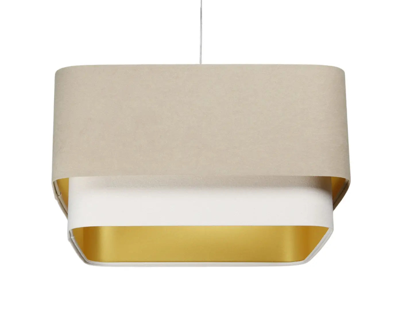 Suspension Luminaire Moderne - Kwadro Duo (Beige/Blanc)
