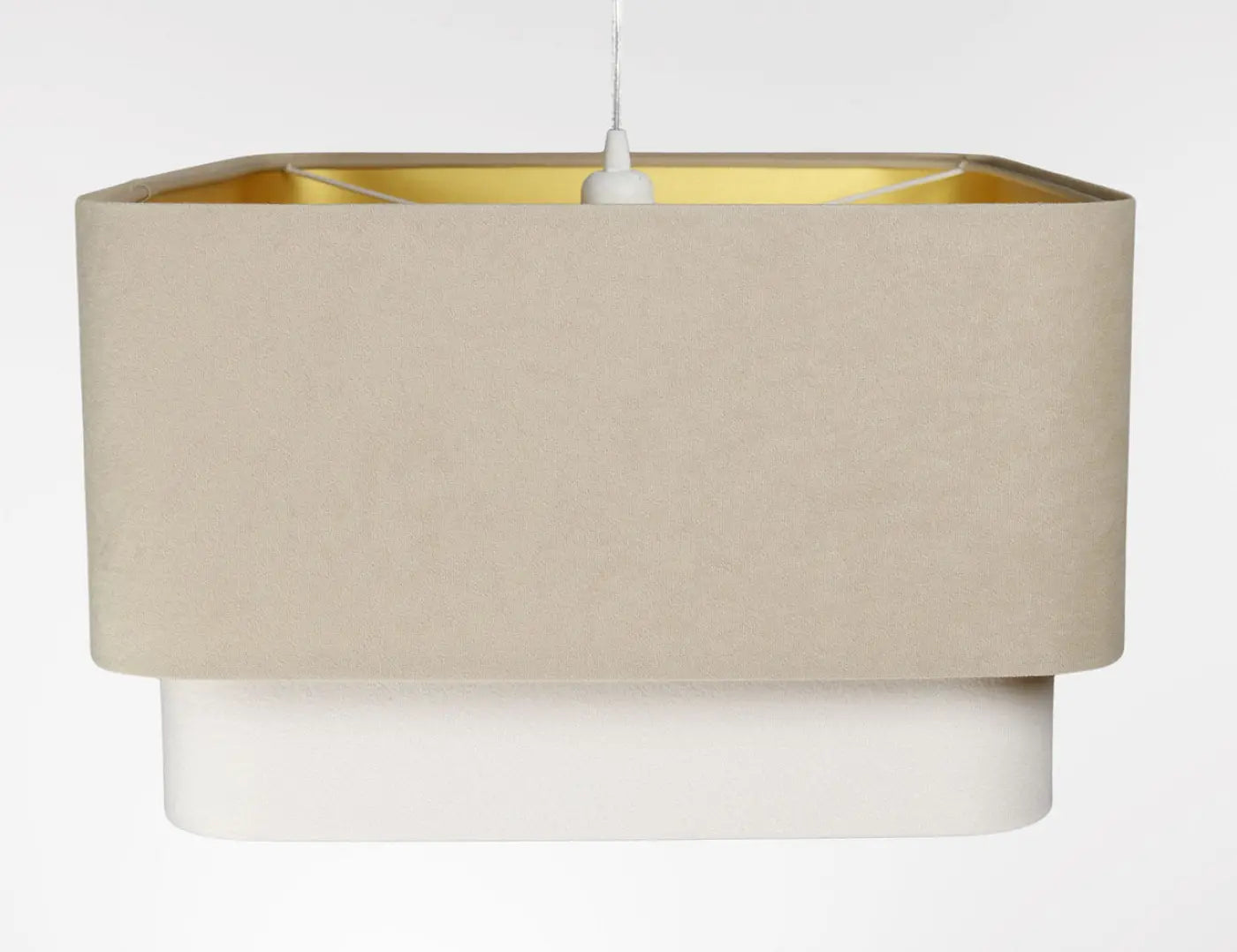 Suspension Luminaire Moderne - Kwadro Duo (Beige/Blanc)