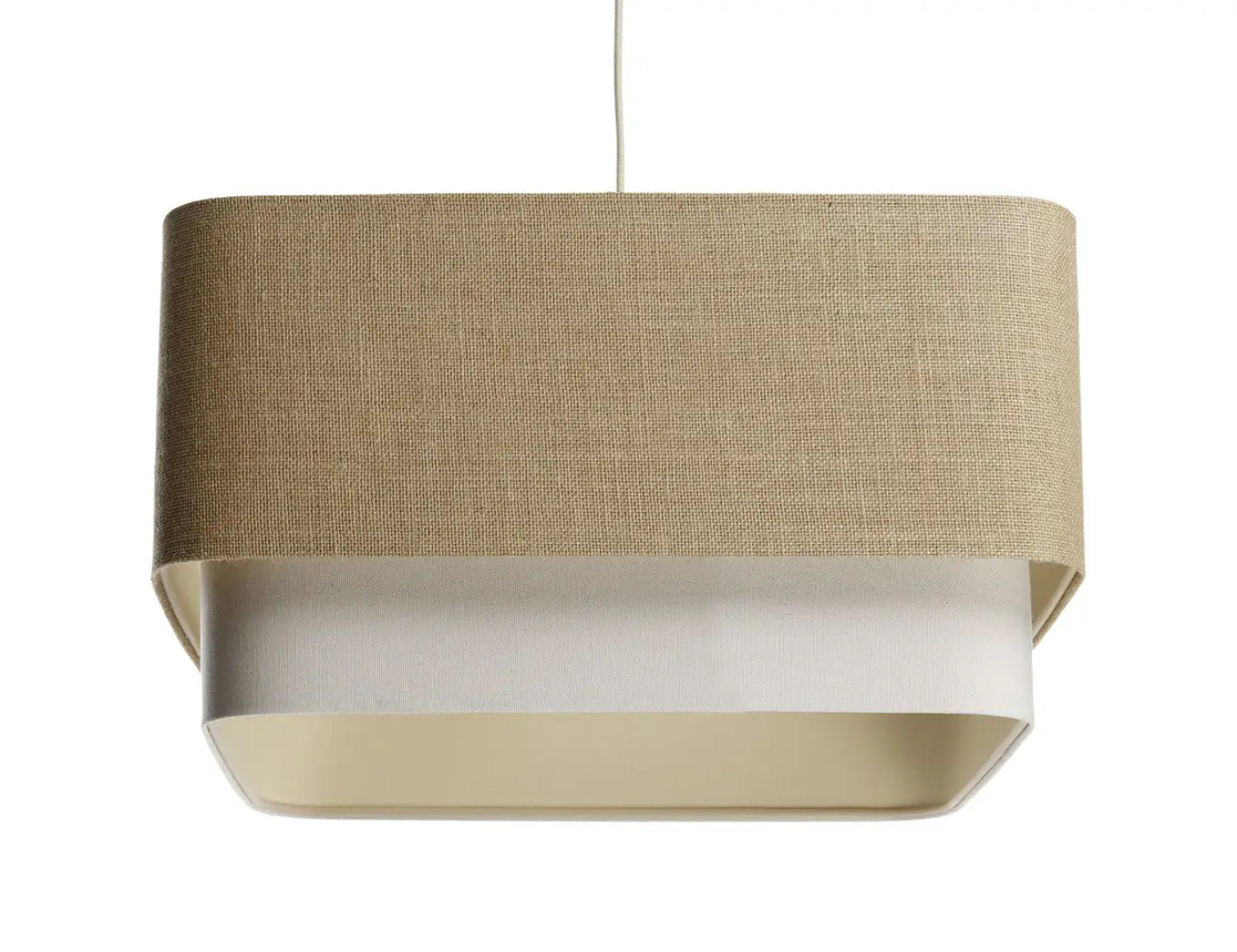 Suspension Luminaire Moderne - Kwadro Duo (Beige/Crème)