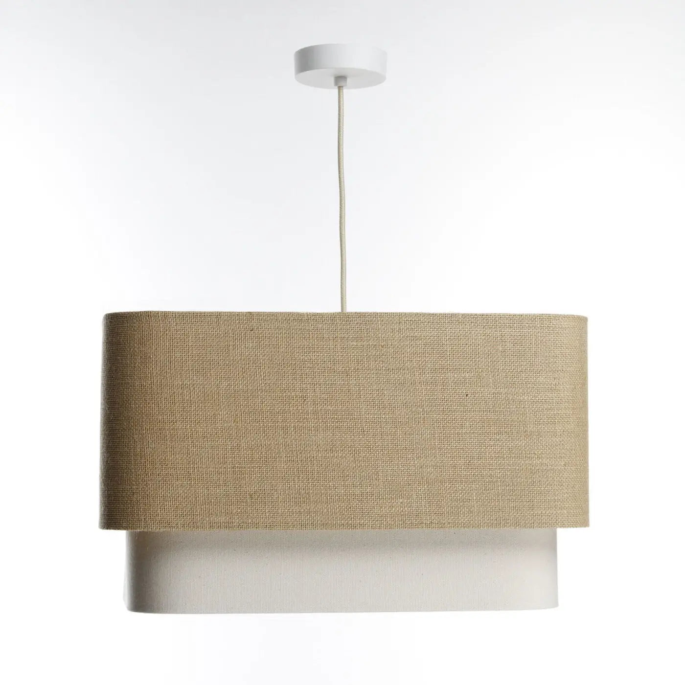 Suspension Luminaire Moderne - Kwadro Duo (Beige/Crème)