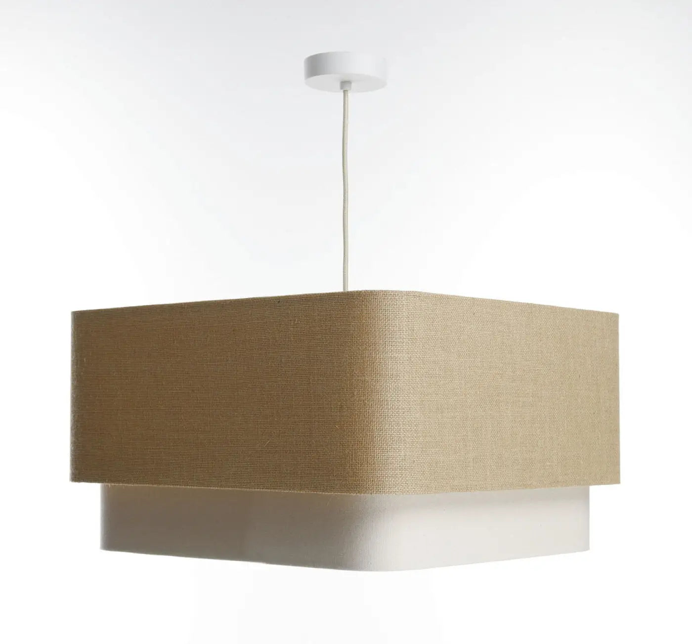 Suspension Luminaire Moderne - Kwadro Duo (Beige/Crème)