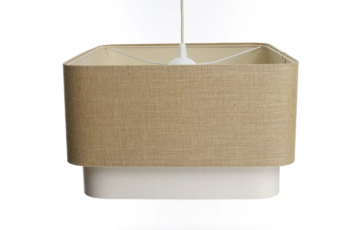 Suspension Luminaire Moderne - Kwadro Duo (Beige/Crème)