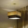 Suspension Luminaire Moderne - Kwadro Duo (Beige/Marron)