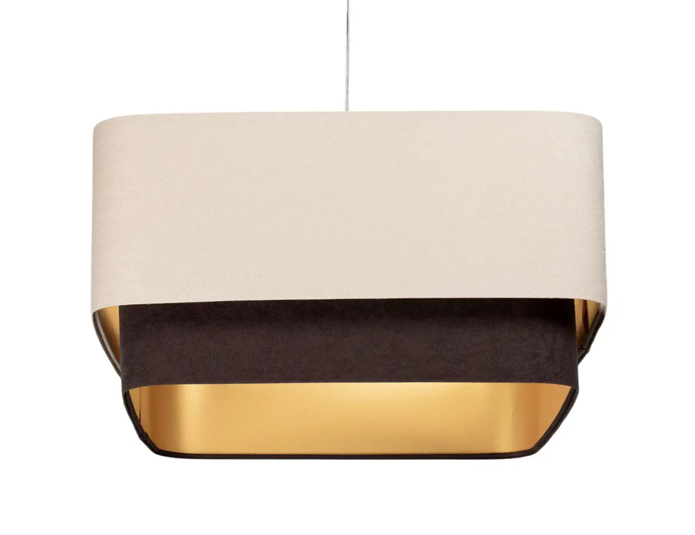 Suspension Luminaire Moderne - Kwadro Duo (Beige/Marron)