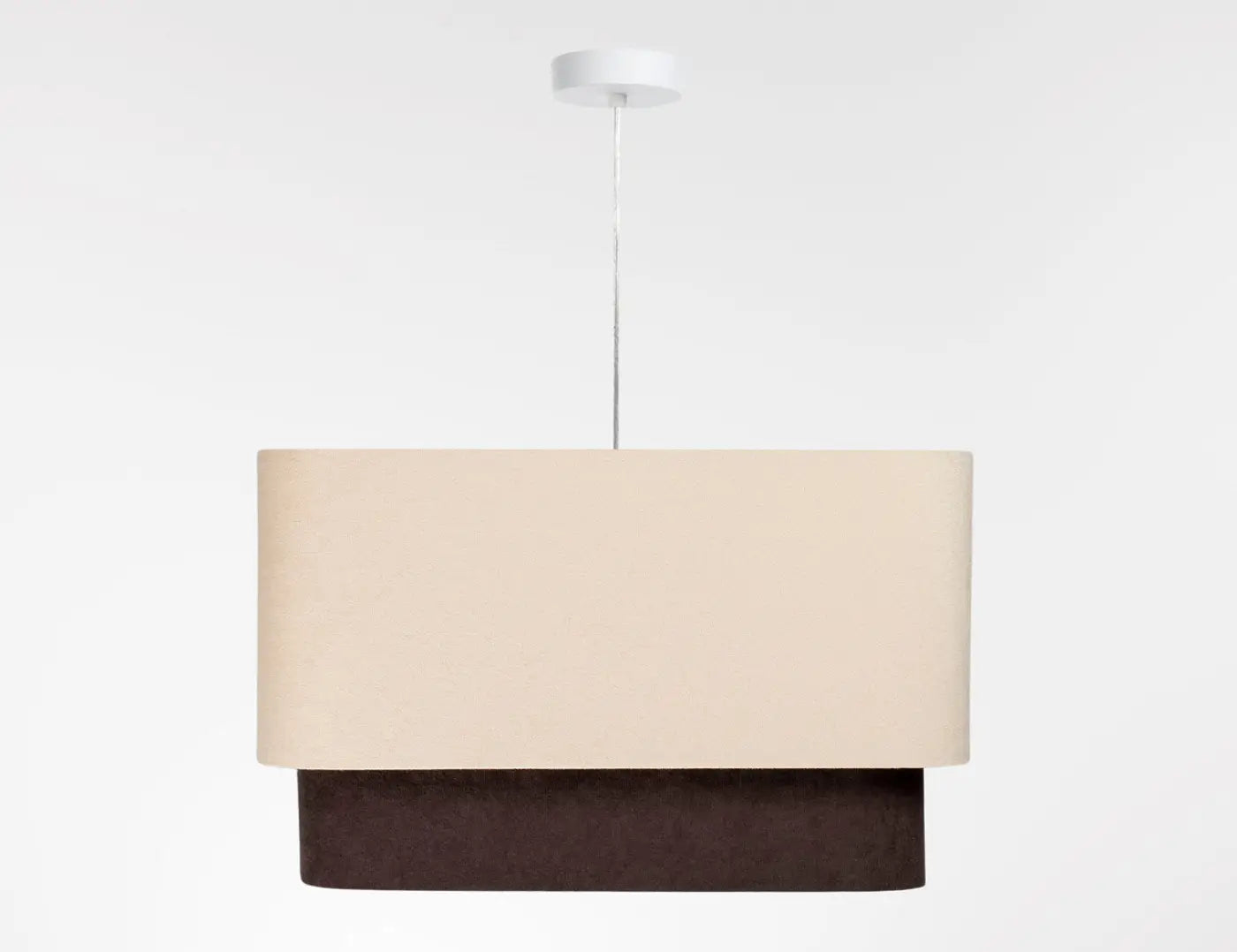 Suspension Luminaire Moderne - Kwadro Duo (Beige/Marron)