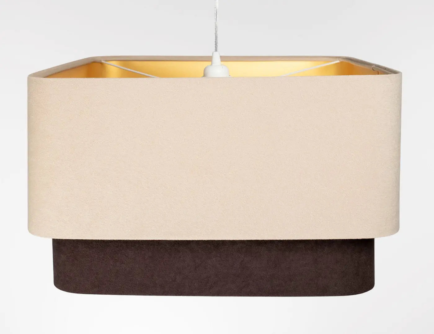 Suspension Luminaire Moderne - Kwadro Duo (Beige/Marron)