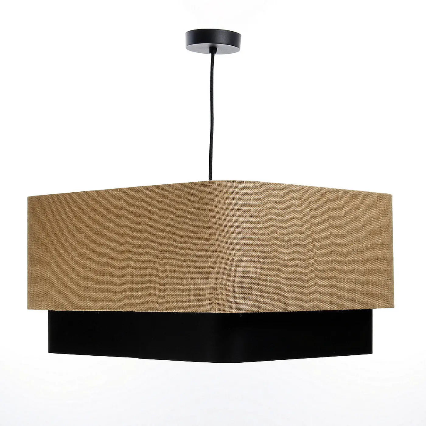 Suspension Luminaire Moderne - Kwadro Duo (Beige/Noir)