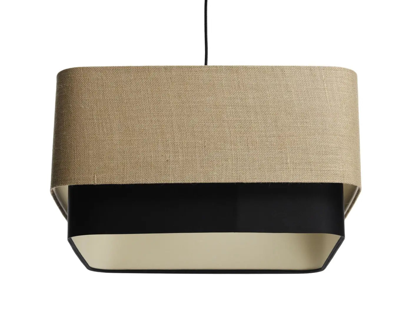 Suspension Luminaire Moderne - Kwadro Duo (Beige/Noir)
