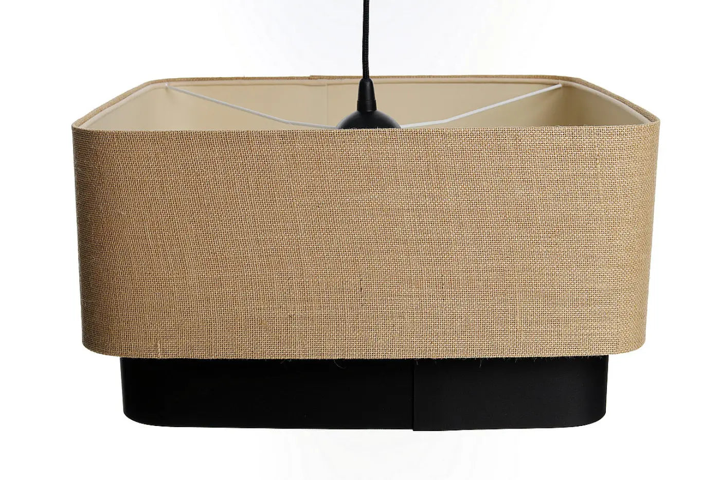 Suspension Luminaire Moderne - Kwadro Duo (Beige/Noir)