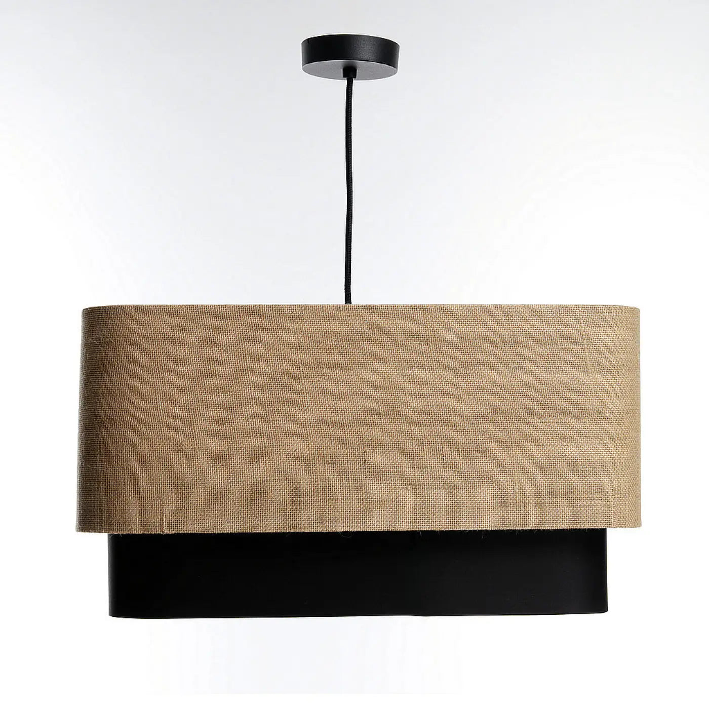 Suspension Luminaire Moderne - Kwadro Duo (Beige/Noir)
