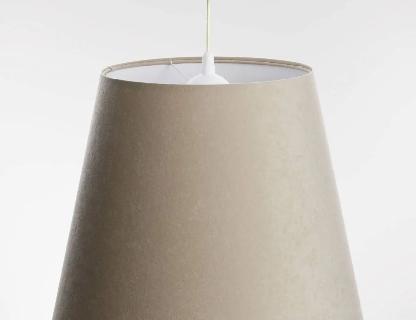 Suspension Luminaire Moderne en Tissu - Sensei Doblo (Beige/Blanc/Doré)