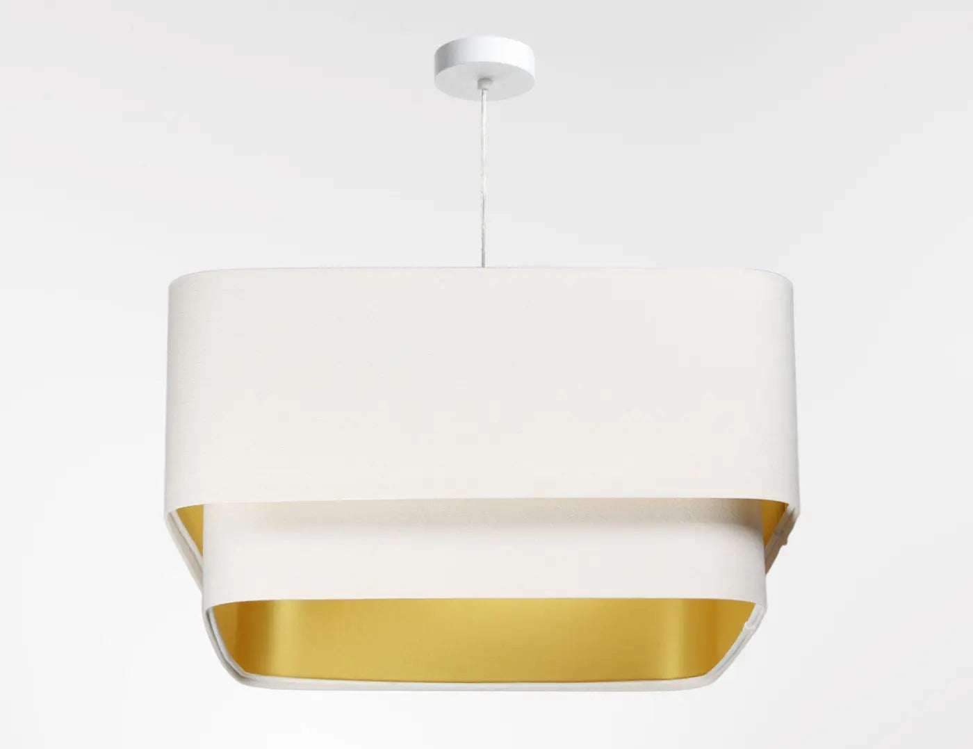Suspension Luminaire Moderne - Kwadro Duo Velour (Blanc)