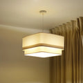 Suspension Luminaire Moderne - Kwadro Duo Velour (Blanc)